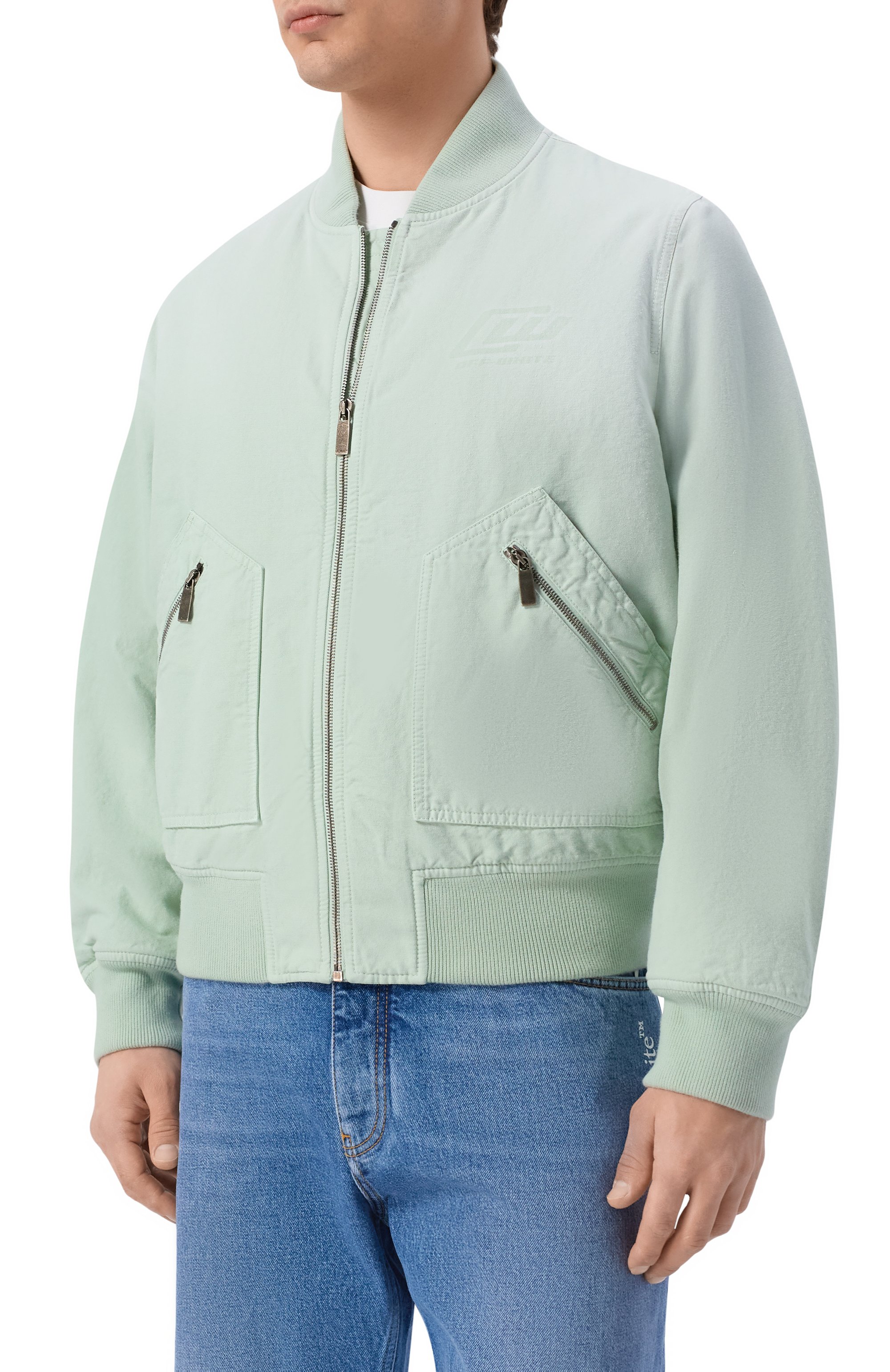 Хлопковый бомбер OFF-WHITE, арт. 0MEH050S26FAB001, фото 3