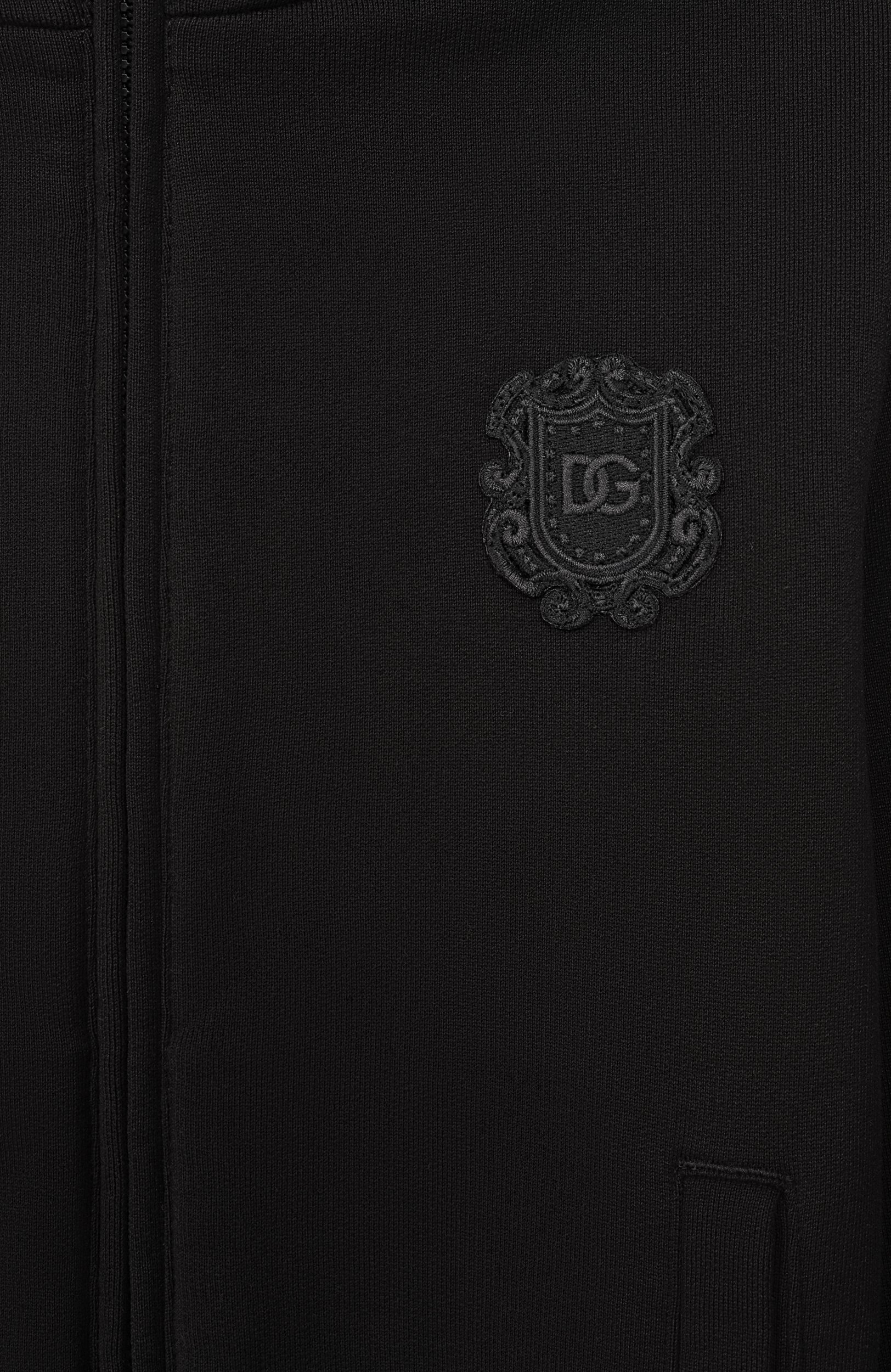 Хлопковая толстовка DOLCE & GABBANA черного цвета по цене 42950 руб., арт. L4JW0M/G7QK2, фото 3 Хлопковая толстовка DOLCE & GABBANA, арт. L4JW0M/G7QK2, фото 3