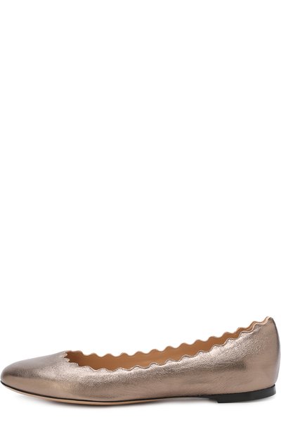 Балетки lauren из металлизированной кожи CHLOÉ, арт. CHC16U16070, фото 3
