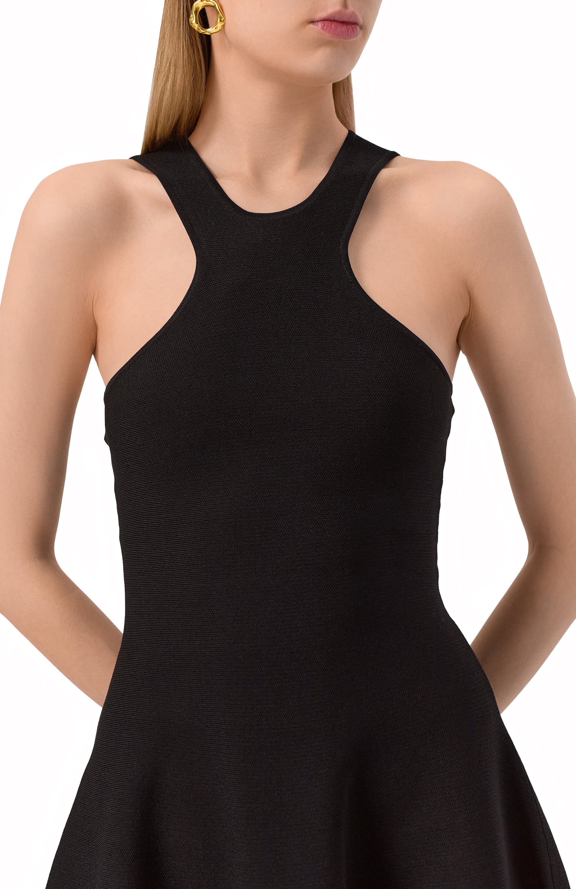 Платье из вискозы JACOB LEE черного цвета по цене 57900 руб., арт. WKD030SS25B, фото 5 Платье из вискозы JACOB LEE, арт. WKD030SS25B, фото 5