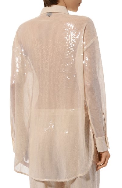 Блузка с отделкой пайетками BOSS ORANGE, арт. 50524263, фото 4