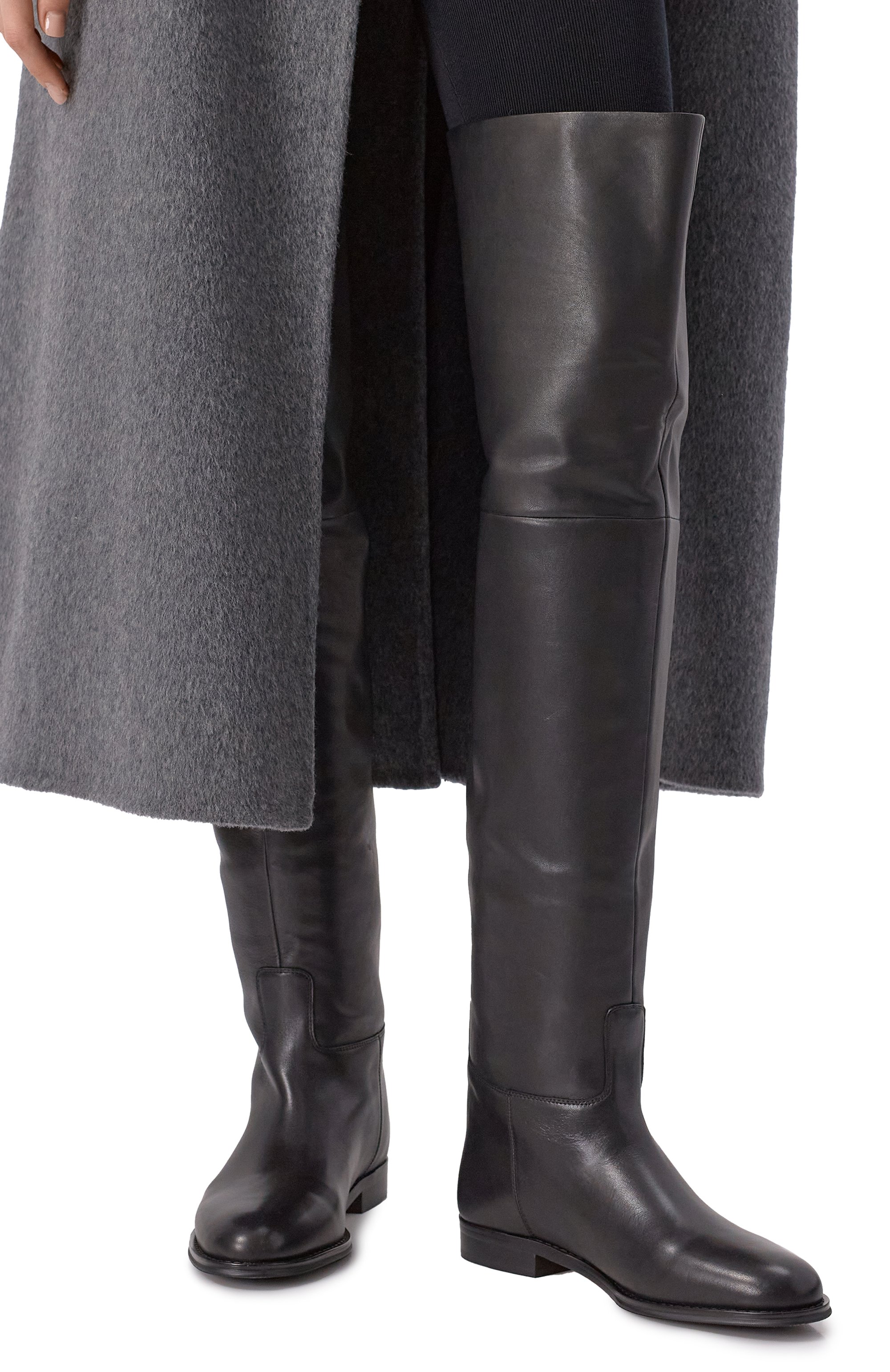 Кожаные ботфорты 12 STOREEZ, арт. 135403, фото 2