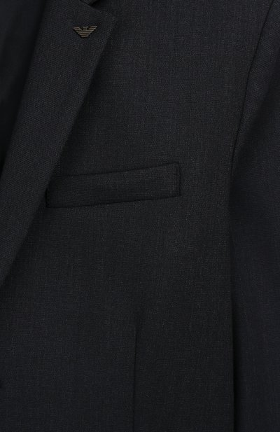 Пиджак на двух пуговицах EMPORIO ARMANI синего цвета по цене 43700 руб., арт. 6G4G01/4N38Z, фото 3 Пиджак на двух пуговицах EMPORIO ARMANI, арт. 6G4G01/4N38Z, фото 3