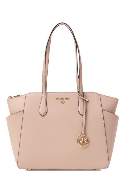 Женская сумка-тоут marilyn MICHAEL MICHAEL KORS светло-розового цвета, арт. 30S2G6AT2L | Фото 1 (Размер: medium; Материал сплава: Проставлено; Драгоценные камни: Проставлено; Материал: Натуральная кожа)