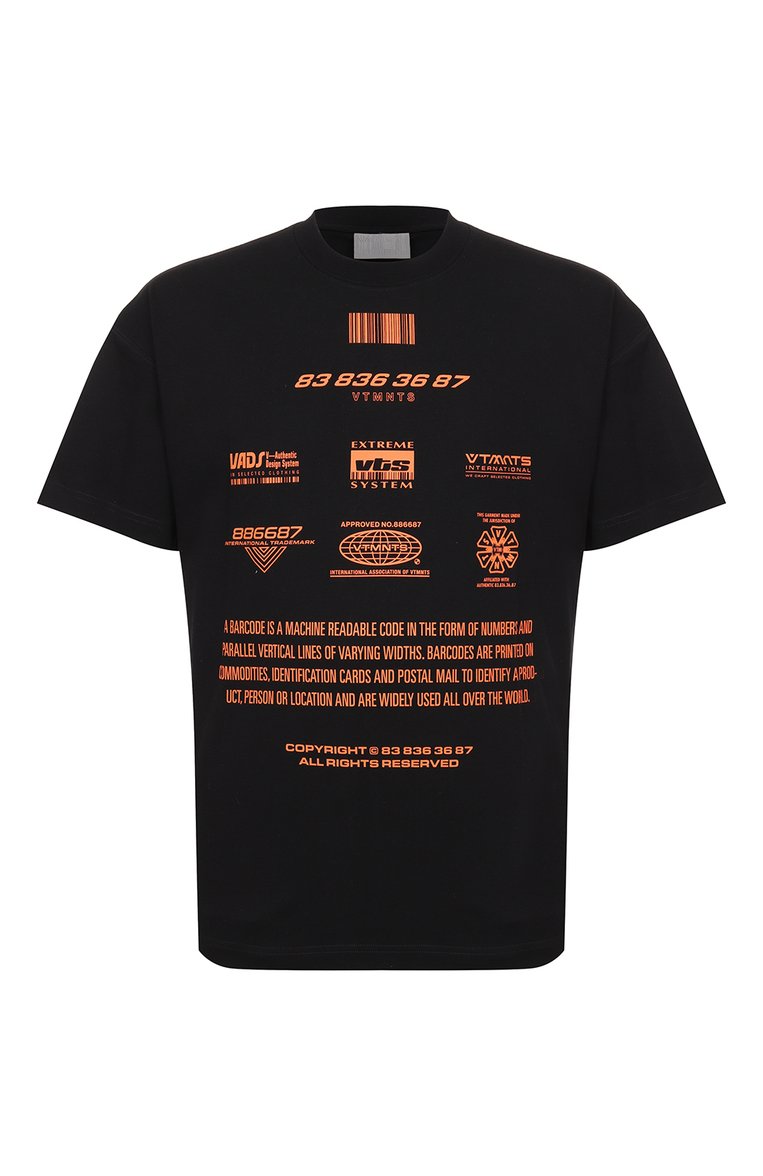Хлопковая футболка VTMNTS, арт. VL12TR200B, фото 1