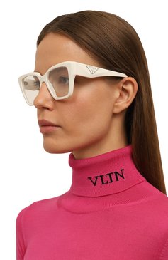 Женские оправа PRADA белого цвета, арт. 09ZV-142101 | Фото 2 (Региональные ограничения белый список (Axapta Mercury): Не проставлено; Нос: Не проставлено; Тип очков: Оправа; Материал: Пластик; Оптика Гендер: оптика-женское; Очки форма: Квадратные)