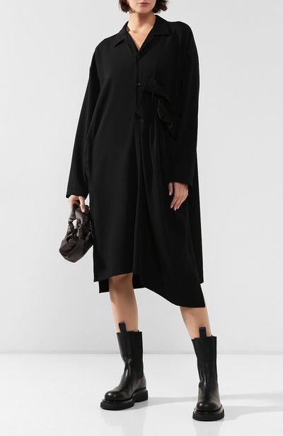 Шерстяное платье YOHJI YAMAMOTO, арт. YJ-D01-100, фото 2