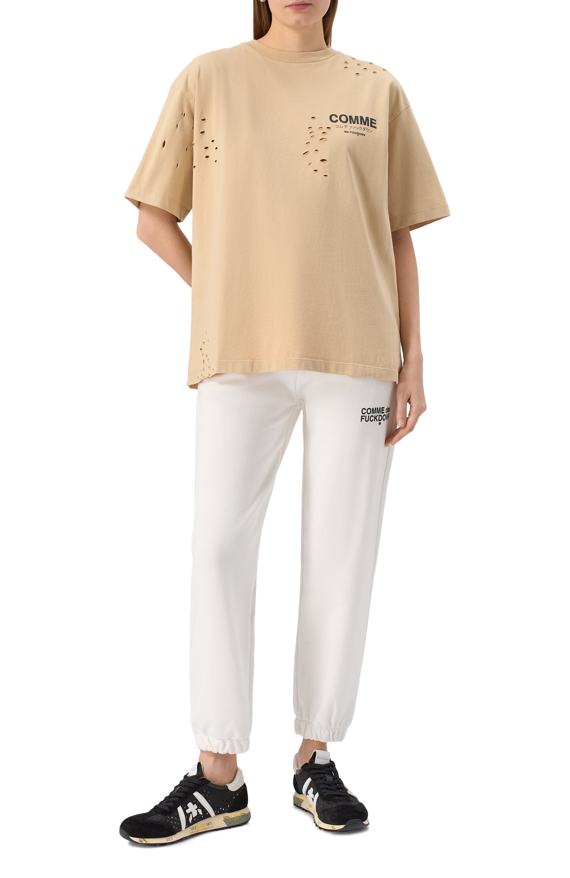 Хлопковые джоггеры COMME DES FUCKDOWN, арт. CFABW01209, фото 2