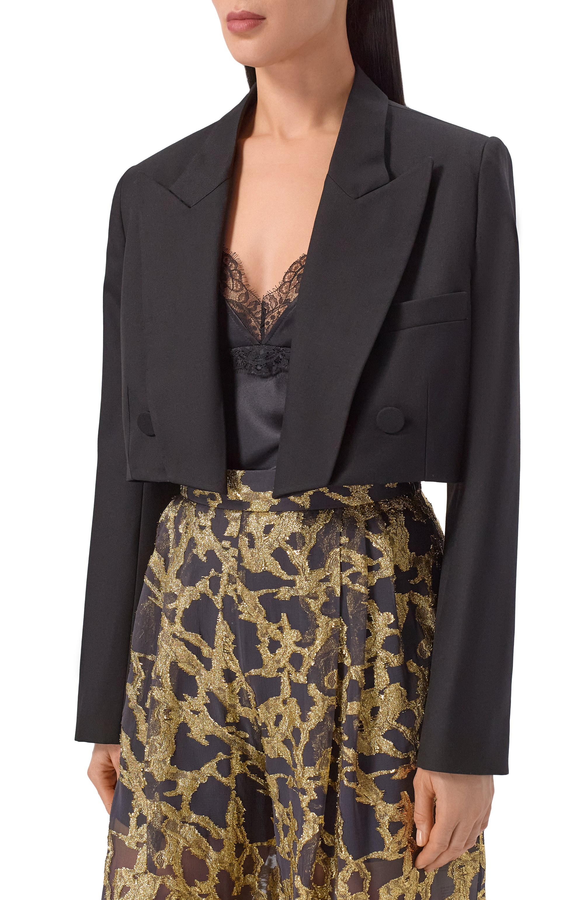 Шерстяной жакет NINA RICCI черного цвета по цене 171000 руб., арт. 26PCVE008/WV0323, фото 3 Шерстяной жакет NINA RICCI, арт. 26PCVE008/WV0323, фото 3