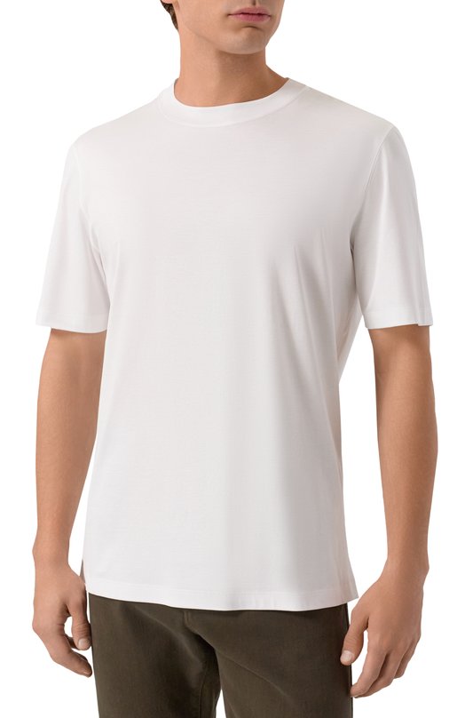 Хлопковая футболка Brunello Cucinelli M0B131308 Белый  M0B131308 Фото 3