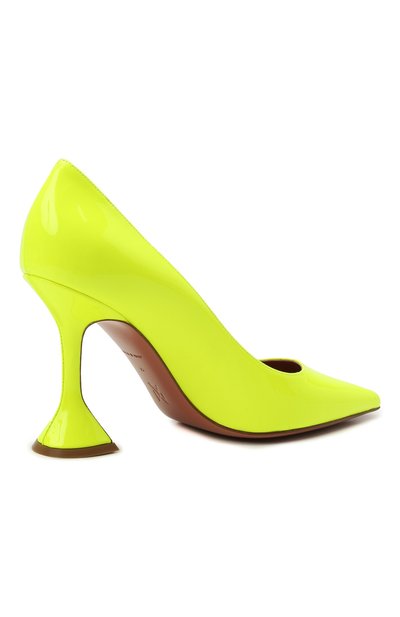 Кожаные туфли ami AMINA MUADDI, арт. AMI PUMP/PATENT FLU0/YELL0W, фото 4