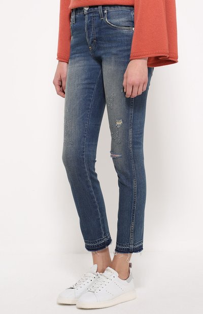 Джинсы с потертостями и съемными подтяжками AMO, арт. A01225-002, фото 3