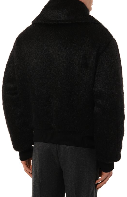 Шерстяной бомбер Dolce & Gabbana G9BGFT/HUMT5 Чёрный  G9BGFT/HUMT5 Фото 4