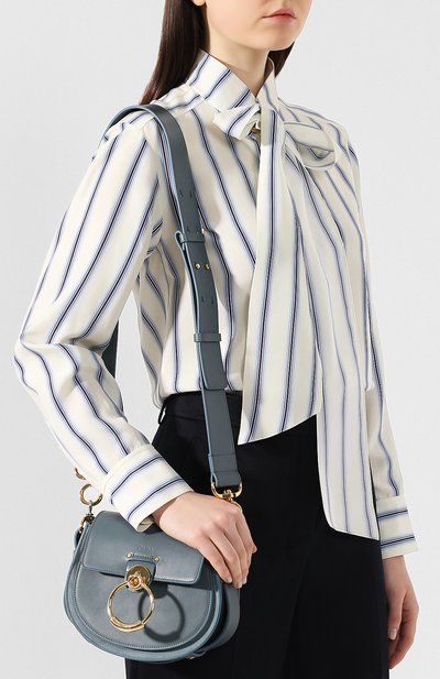 Сумка tess small CHLOÉ голубого цвета по цене 192500 руб., арт. CHC18WS153A37, фото 5 Сумка tess small CHLOÉ, арт. CHC18WS153A37, фото 5