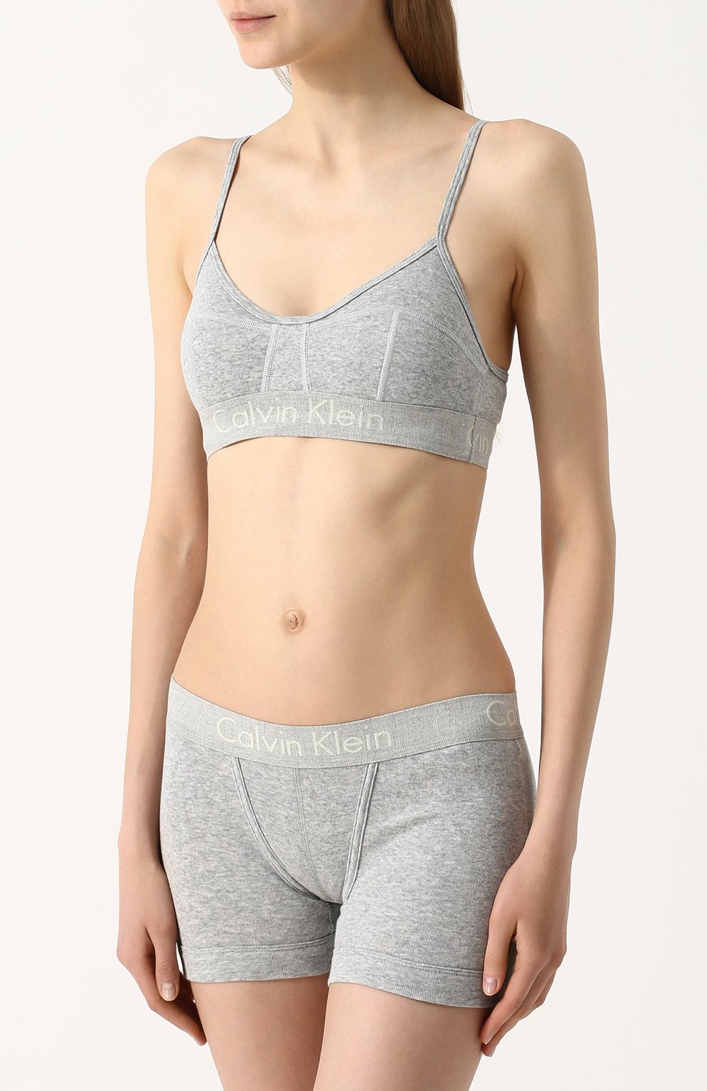 Хлопковый бюстгальтер с логотипом бренда CALVIN KLEIN, арт. QF4579E, фото 2
