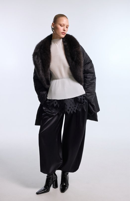 Шелковые брюки Nina Ricci 26PCPA011/SE1415 Чёрный  26PCPA011/SE1415 Фото 6