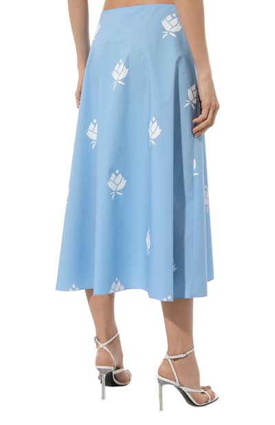 Хлопковая юбка VIKA 2.0 голубого цвета по цене 38480 руб., арт. S23-1826-4010, фото 4 Хлопковая юбка VIKA 2.0, арт. S23-1826-4010, фото 4