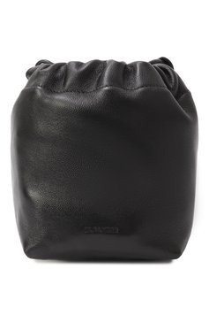 Женская сумка dumpling JIL SANDER черного цвета, арт. J07WG0090/P7365 | Фото 1 (Ремень/цепочка: На ремешке; Размер: mini; Материал: Натуральная кожа)