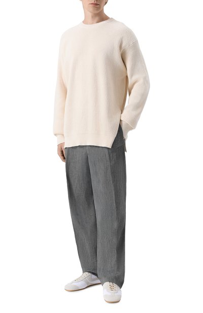 Брюки из хлопка и льна DRIES VAN NOTEN серого цвета по цене 98450 руб., арт. 020917/3131, фото 2 Брюки из хлопка и льна DRIES VAN NOTEN, арт. 020917/3131, фото 2