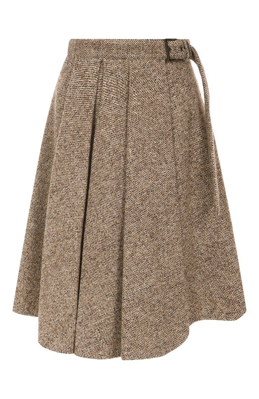 Юбка из шерсти и шелка Brunello Cucinelli MG530G3906 Бежевый MG530G3906