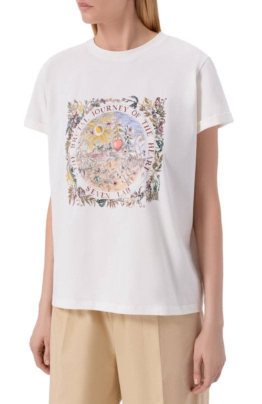 Хлопковая футболка Seven Lab CTR1.01.100.257.161 Белый  CTR1.01.100.257.161 Фото 3