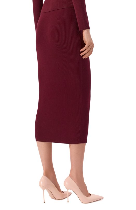 Юбка из вискозы Weekend Max Mara WKDPINZA Бордовый  WKDPINZA Фото 4