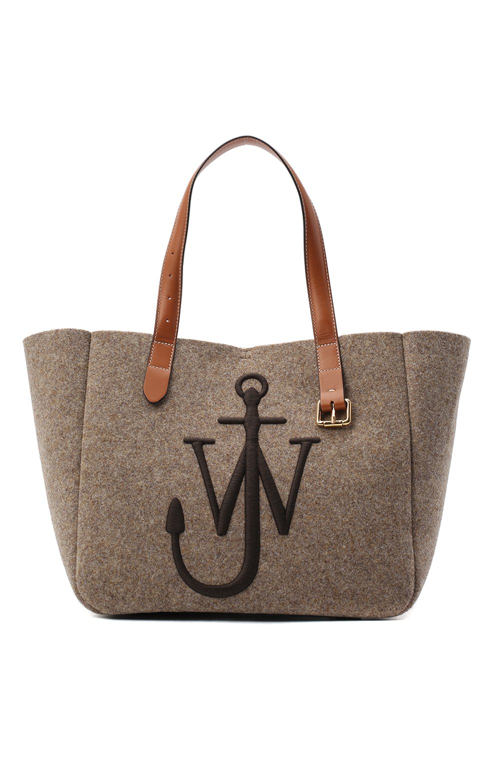 Сумка-тоут belt JW ANDERSON коричневого цвета по цене 66750 руб., арт. HB0243 FA0029, фото 1 Сумка-тоут belt JW ANDERSON, арт. HB0243 FA0029, фото 1