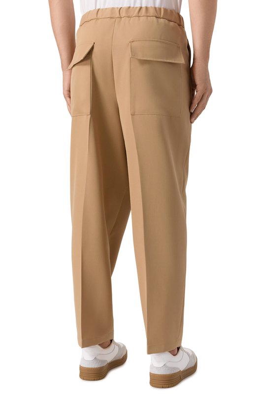 Шерстяные брюки Jil Sander J21KA0012-J40002 Бежевый  J21KA0012-J40002 Фото 4