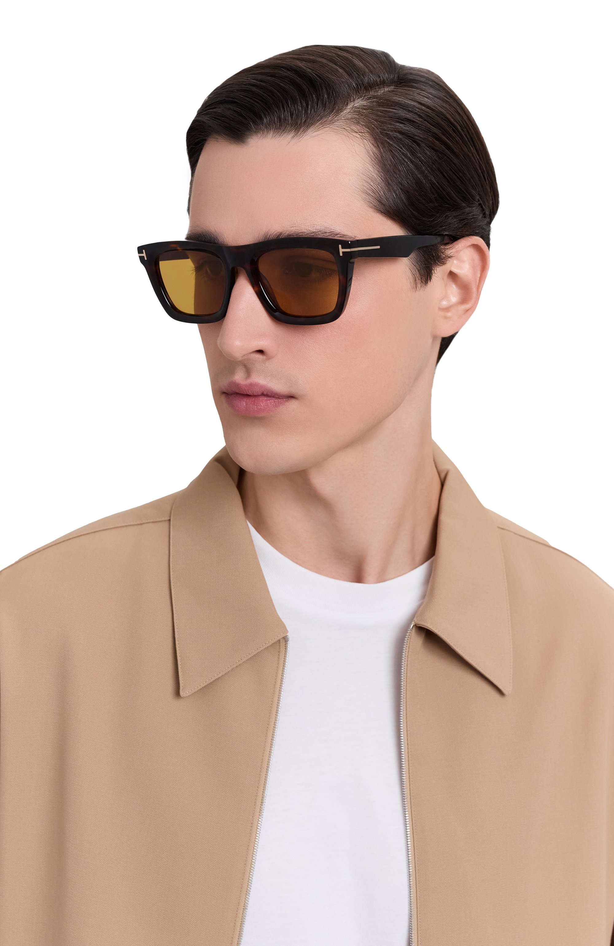 Солнцезащитные очки TOM FORD желтого цвета по цене 49050 руб., арт. TF1207 52E, фото 2 Солнцезащитные очки TOM FORD, арт. TF1207 52E, фото 2