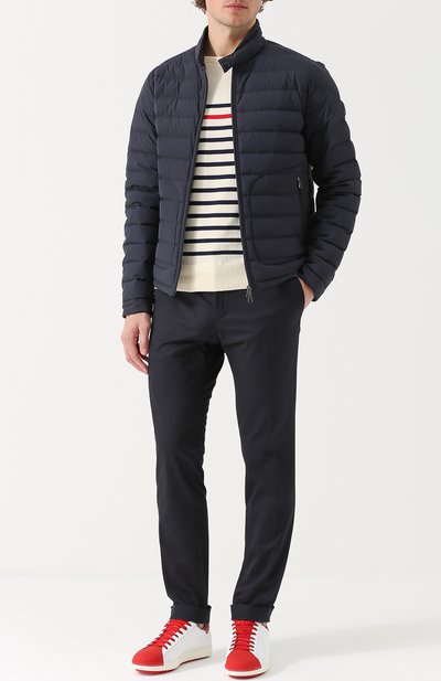 Стеганый пуховик на молнии с воротником-стойкой MONCLER, арт. C1-091-41989-95-53132, фото 2