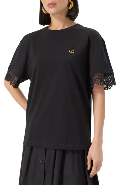 Хлопковая футболка TWINSET, арт. 251TT2410, фото 3