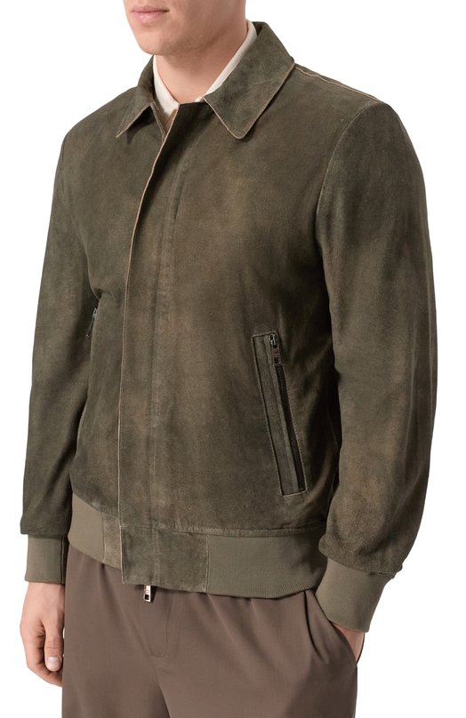 Замшевый бомбер Giorgio Brato GU26S24098CMTM Серый  GU26S24098CMTM Фото 3