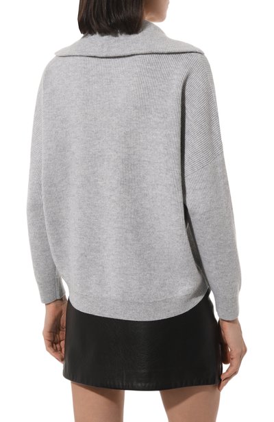 Кашемировый свитер BRUNELLO CUCINELLI светло-серого цвета по цене 348500 руб., арт. M12175305, фото 4 Кашемировый свитер BRUNELLO CUCINELLI, арт. M12175305, фото 4