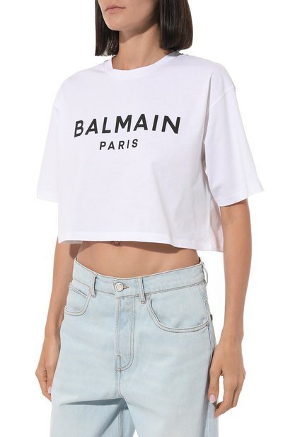 Хлопковая футболка BALMAIN, арт. AF1EE020BB02, фото 3