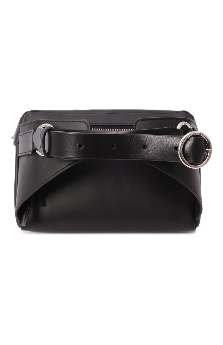 Мужская поясная сумка allover studs DSQUARED2 черного цвета, арт. BBM0075/01500001 | Фото 6 (Случай: Повседневный; Ремень/цепочка: На ремешке; Драгоценные камни: Проставлено; Размер: small; Материал: Натуральная кожа; Материал сплава: Проставлено)