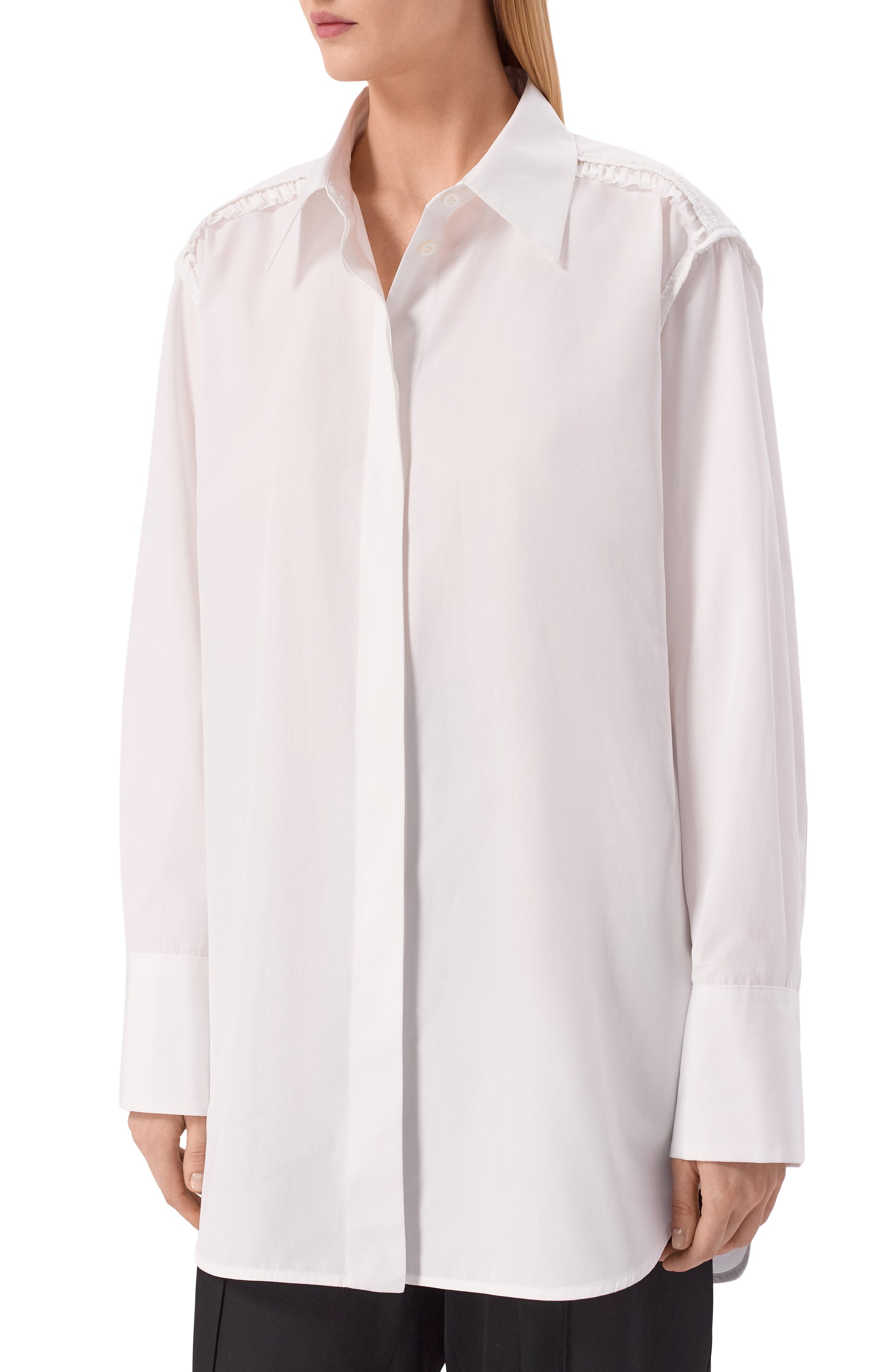 Хлопковая рубашка JIL SANDER, арт. J02DL0273/J45001, фото 3