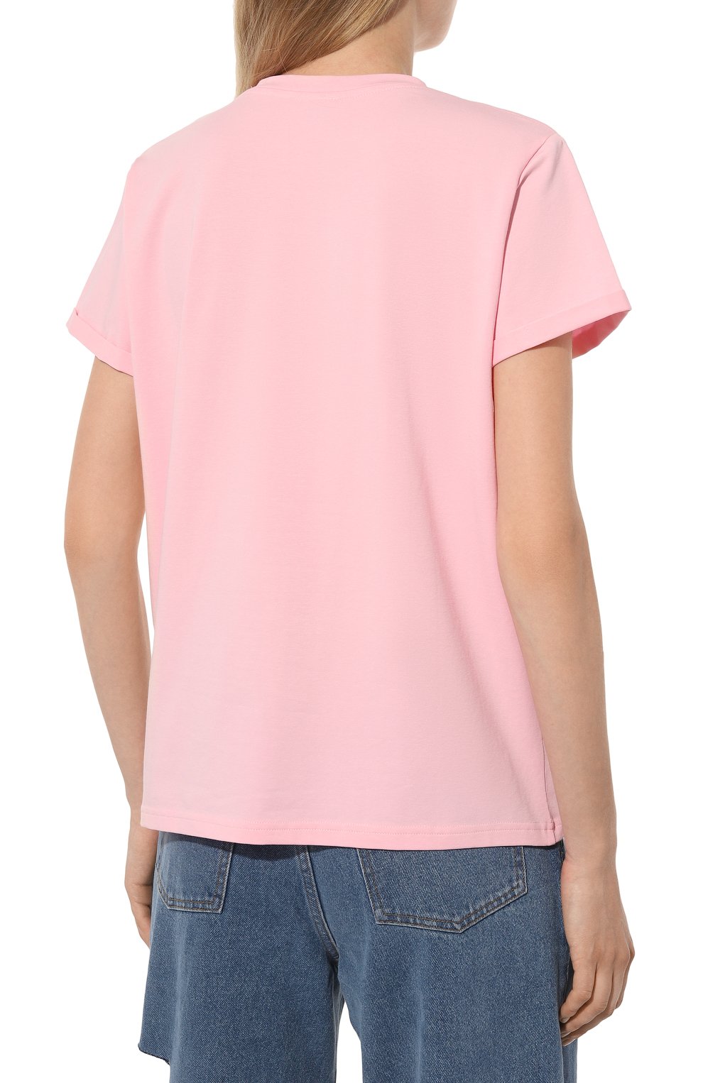 Хлопковая футболка SEVEN LAB розового цвета по цене 8190 руб., арт. CTR1.01.330.252.0128, фото 4 Хлопковая футболка SEVEN LAB, арт. CTR1.01.330.252.0128, фото 4