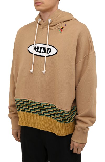 Хлопковое худи palm angels x missoni PALM ANGELS бежевого цвета по цене 92150 руб., арт. PMBB110F21FLE0016110, фото 3 Хлопковое худи palm angels x missoni PALM ANGELS, арт. PMBB110F21FLE0016110, фото 3