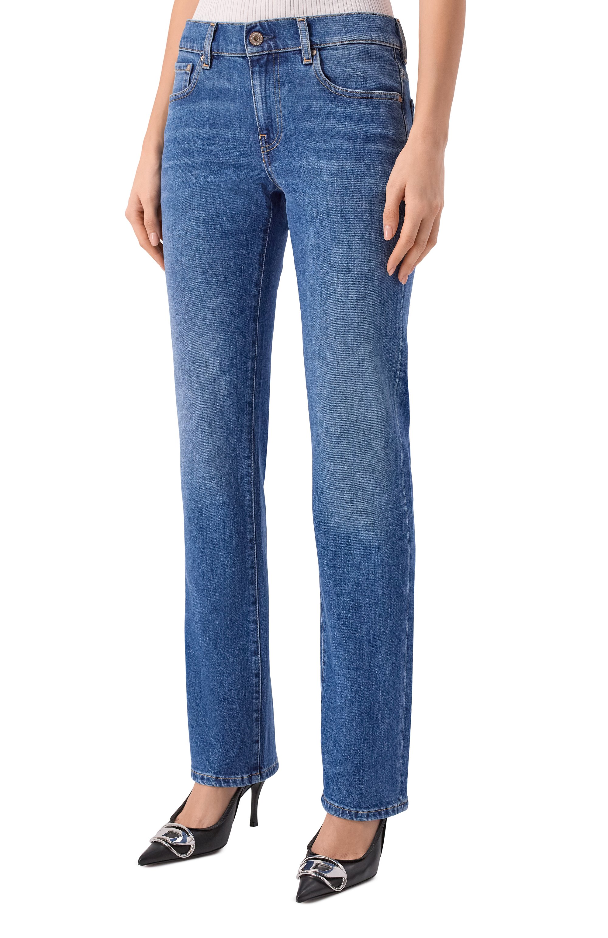 Джинсы cologne AG ADRIANO GOLDSCHMIED синего цвета по цене 32350 руб., арт. W0083-123/C, фото 3 Джинсы cologne AG ADRIANO GOLDSCHMIED, арт. W0083-123/C, фото 3