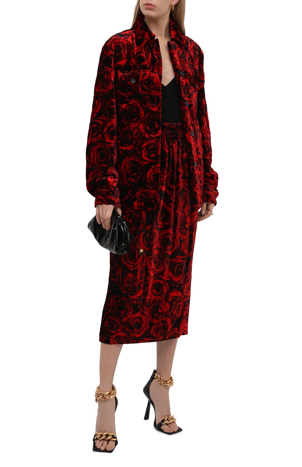 Юбка из вискозы и шелка DRIES VAN NOTEN, арт. 212-010867-3007, фото 2