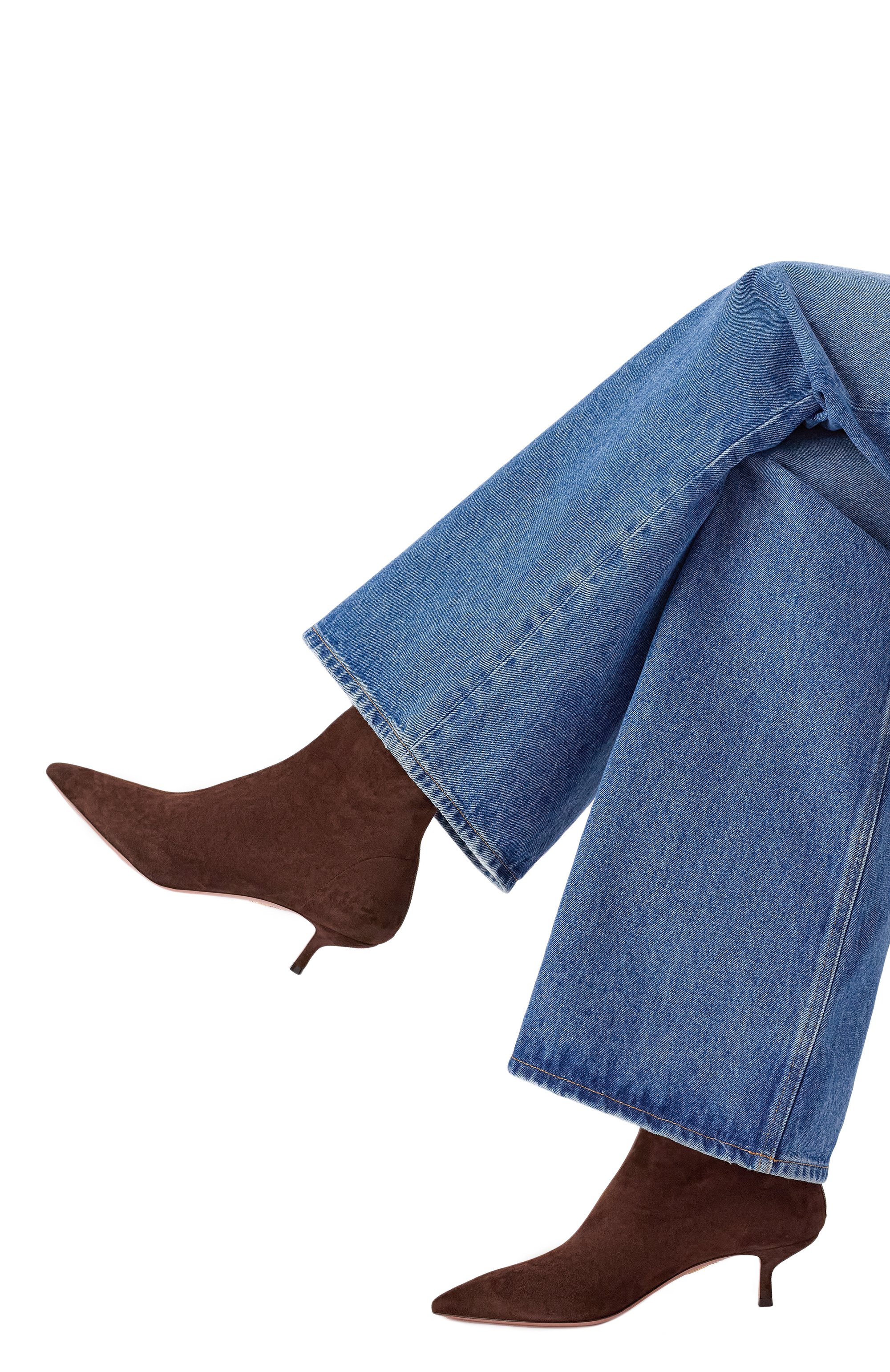 Замшевые ботильоны montmartre 50 AQUAZZURA, арт. MNRMIDB0/SUE, фото 2