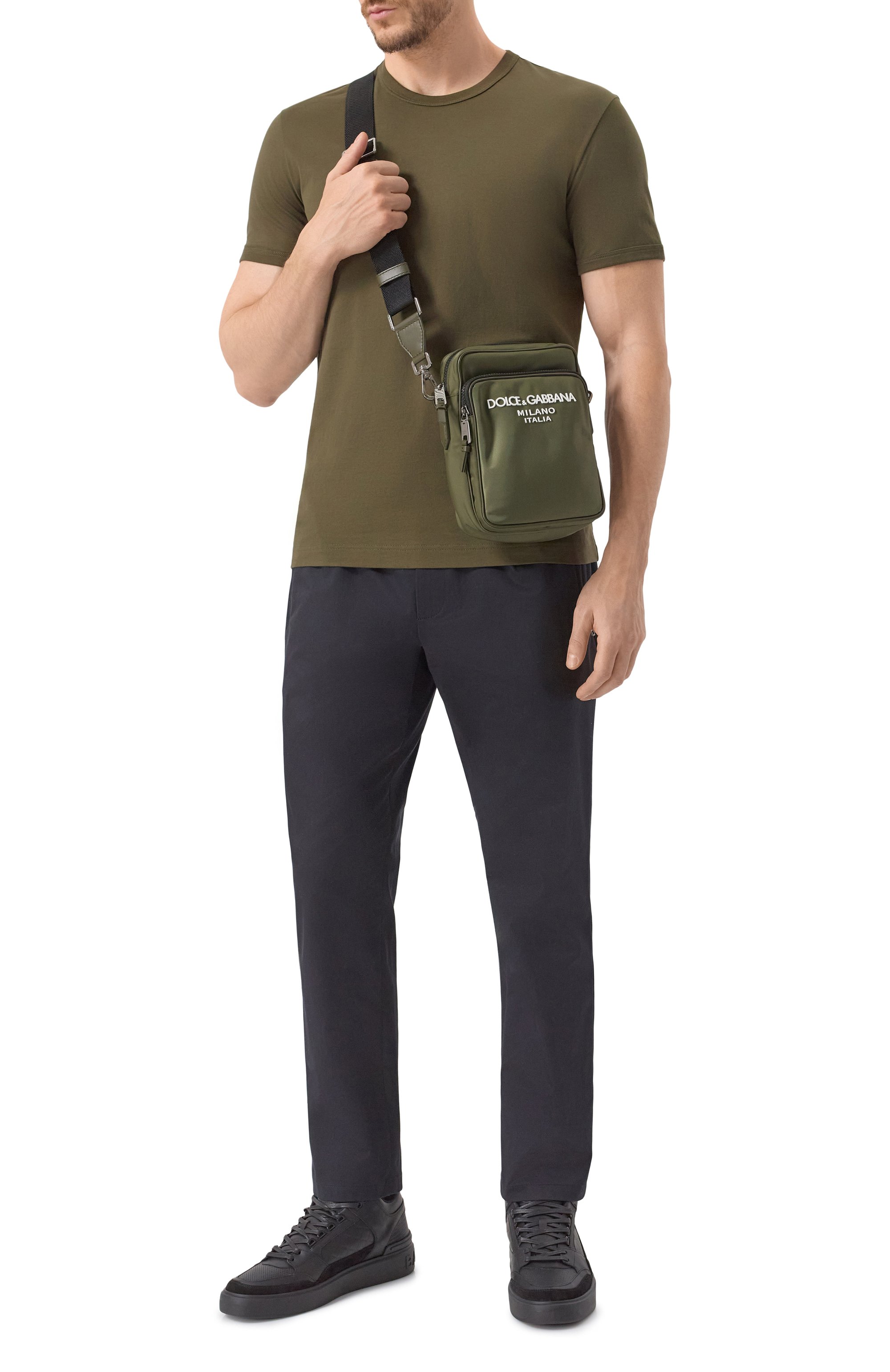 Хлопковые брюки DOLCE & GABBANA, арт. GVZAET/FUFJR, фото 2