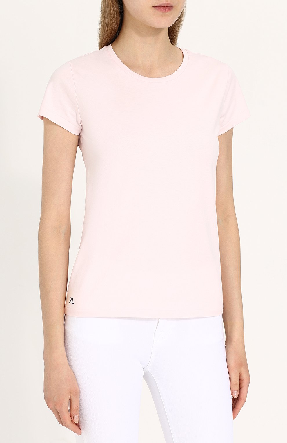 Однотонная хлопковая футболка с круглым вырезом POLO RALPH LAUREN, арт. 211663089, фото 3