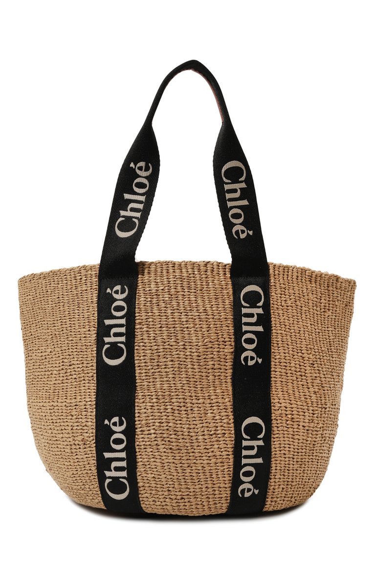 Женская сумка woody CHLOÉ бежевого цвета, арт. CHC23AS380L18 | Фото 6 (Размер: large; Материал: Рафия; Автоматизация ТО: Проставлено; Автоматизация состава: Проставлено)