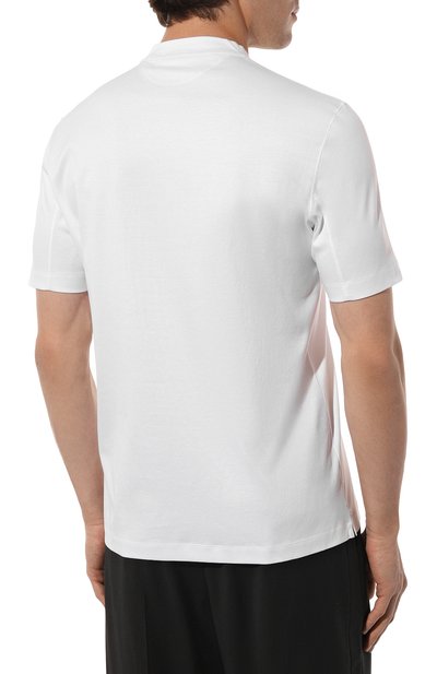 Хлопковая футболка BRUNELLO CUCINELLI белого цвета по цене 34700 руб., арт. M0T611344, фото 4 Хлопковая футболка BRUNELLO CUCINELLI, арт. M0T611344, фото 4