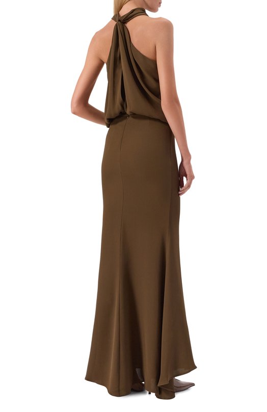 Шелковое платье Jacob Lee WD2001AW25MC Коричневый  WD2001AW25MC Фото 4