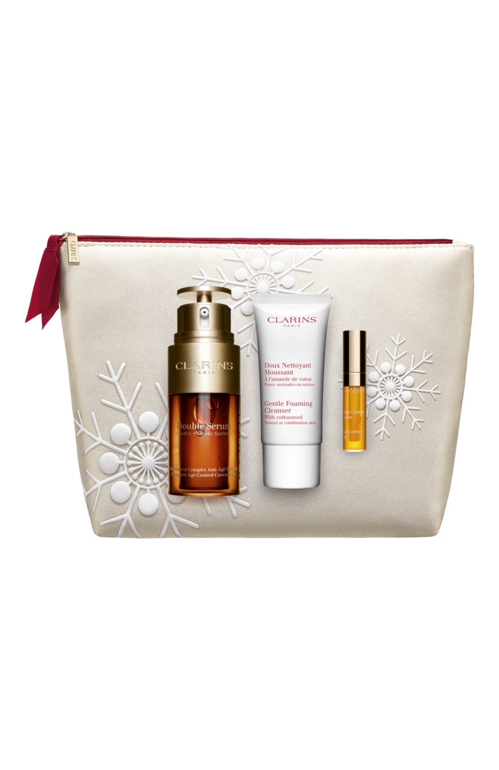 Набор в косметичке set i CLARINS бесцветного цвета по цене 6290 руб., арт. 80057740, фото 1 Набор в косметичке set i CLARINS, арт. 80057740, фото 1