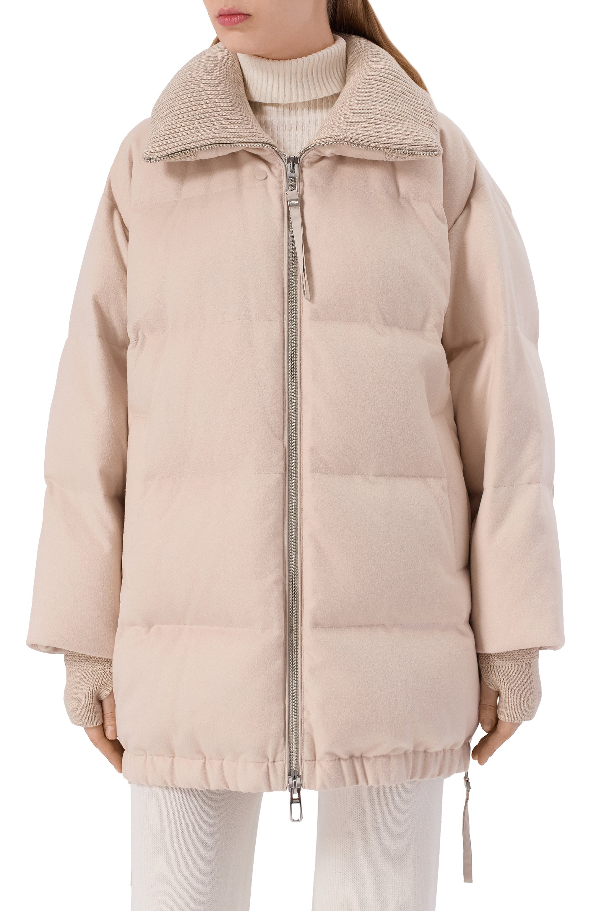 Комбинированный пуховик DUNO кремового цвета по цене 97300 руб., арт. BLANCA/PRAT0 MESTRE, фото 3 Комбинированный пуховик DUNO, арт. BLANCA/PRAT0 MESTRE, фото 3