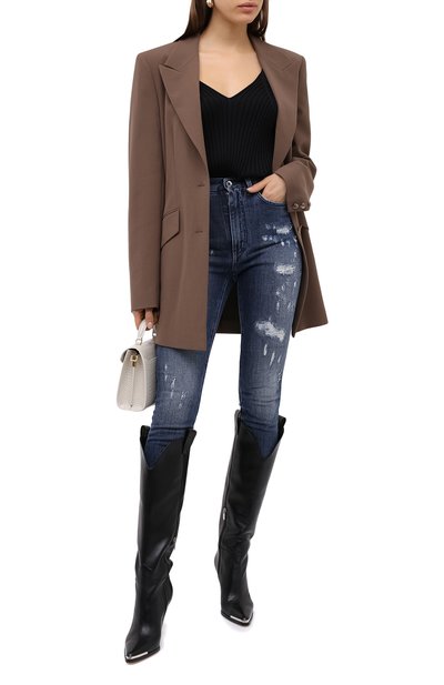Джинсы DOLCE & GABBANA темно-синего цвета по цене 85100 руб., арт. FTBXHD/G8CS4, фото 3 Джинсы DOLCE & GABBANA, арт. FTBXHD/G8CS4, фото 3