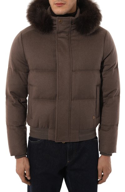 Пуховик из кашемира и шерсти шиншиллы с отделкой из лисицы STEFANO RICCI, арт. MZJ4300090/C070HC, фото 3